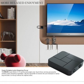 Bluetooth 5.0 Audio Receiver and Transmitter 3.5mm AUX Jack RCA USB Dongle Stereo Wireless Adapter with Mic For Car TV PC Headphone