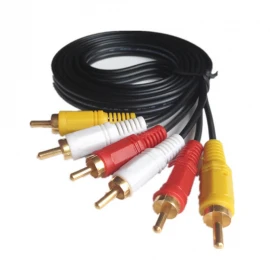 1.5M 3 RCA Male to 3 RCA Male Composite Audio Video AV Cable Plug Set-top box TV cable