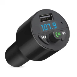 XBOSS Stereo One Bluetooth FM Transmitter Wireless In-Car FM Transmitter Radio Adapter Car Kit Universal Car Charger with USB Charging Port Hands Free Calling for iPhone Samsung etc