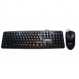 JEDEL G10 Combo 2-in-1: USB Wired Keyboard & Mouse – Durable, Compact & Compatible with Win/Mac
