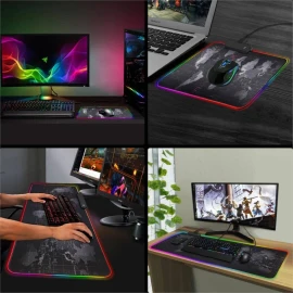 XBOSS RGB Gaming Mouse Pad Large XXL World Map Led Backlight Waterproof