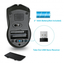 XBOSS L7 Bluetooth Wireless Optical Gaming 6 Button Mouse for Computer PC Mice with USB Adapter Mause for OS Windows Mac Linux Ps2 Ps3 pS4 Game Mouse Wireless