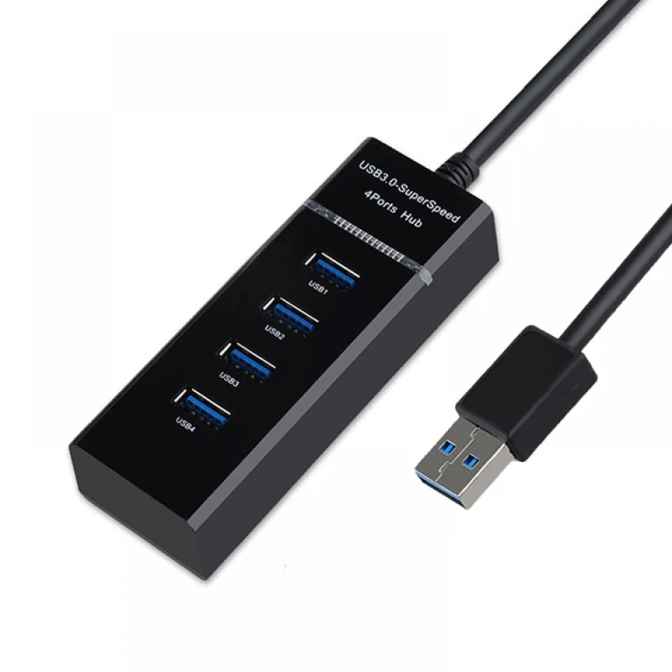 XBOSS C8 4 Port USB 3.0 Hub High Speed 5Gbps Transfer Speed Lightweight USB Cable Adapter for PS4/PS4 Slim/Ps4 Pro//XBOX ONE/XBOX360/Computer Laptop PC 