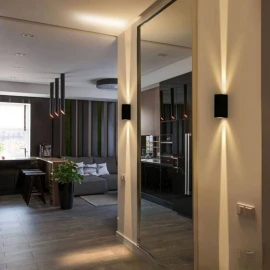 Dual-Head Spotlight Wall Light | 6W Color-Changing Indoor & Outdoor Corridor Lighting