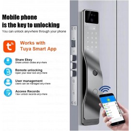 Tuya Smart Lock – Biometric Face Recognition, Fingerprint, Video Intercom & Remote App Control