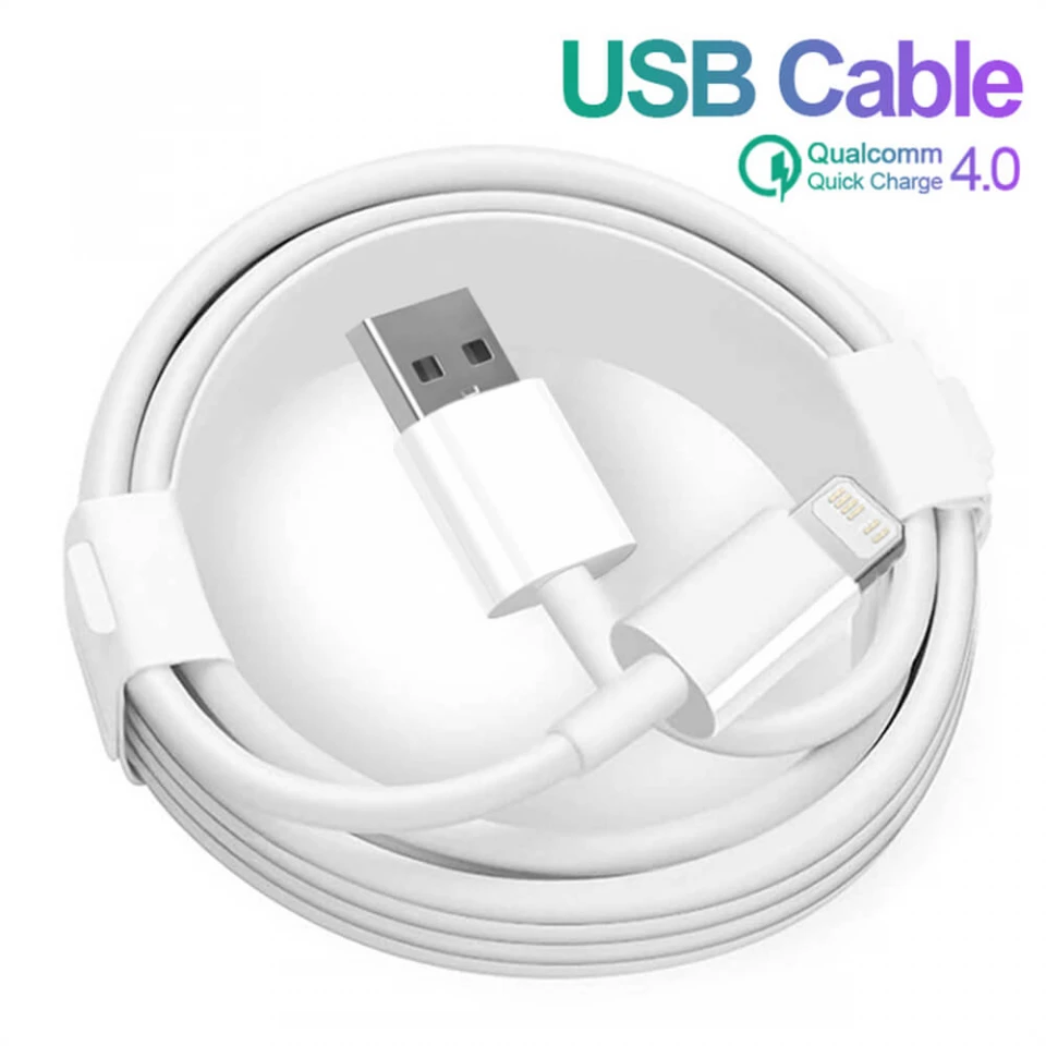 iPhone 14 13 12 11 Pro Max USB Lightning Cable XR X XS 8 7 Plus SE Fast Charging Charger Wire Cord USB Cable