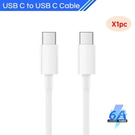 Xiaomi Usb Type C Cable 33W Turbo Fast Charger Cabel Mi 13 12T Pro 12 S 11 Ultra Poco F5 Redmi Note 10 1M (White 33W)