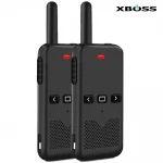 XBOSS M1 Walkie Talkie Long Range 2 Pack 6W 4000Mah 3-6km Range High Power Intercom Outdoor Handheld Mini 2 Way Walkie Talkie Rechargeable 