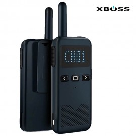 XBOSS M3 Walkie Talkie Long Range Distance 2 Pack 8000Mah 5-10km 8W High Power Intercom Outdoor Handheld Mini Walkie Talkie Rechargeable 15mm Thickness 